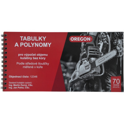 Kubírovací tabulky sur. dříví setinné OREGON
