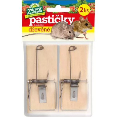 Pastička na myši dřevěná 2 ks