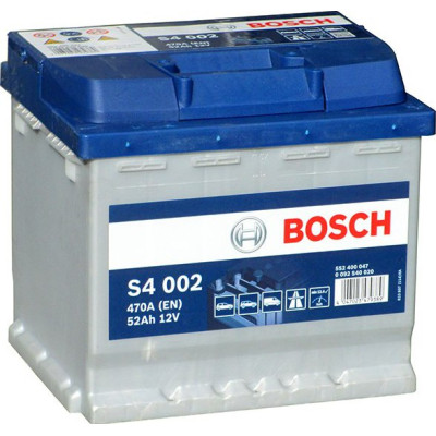 Bosch S4 12V 52Ah 470A autobaterie